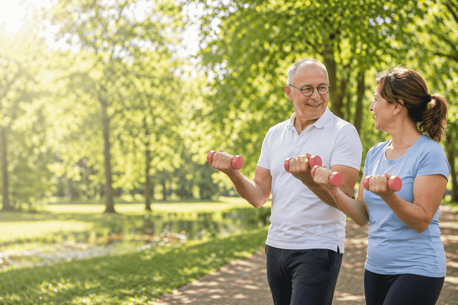 Vrouw traint buiten op een outdoor fitness locatie
